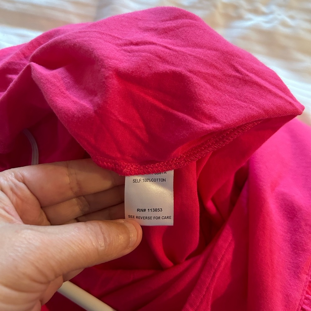 NWT Sugarlips Live Your Life Babydoll Cotton Knit Romper Fuchsia Size Large - Picture 4 of 7